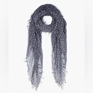 Chan Luu Star Print Cashmere Silk Scarf Color: Tornado/White/Blue